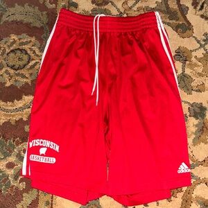 Mens Adidas Climalite Wisconsin Badgers Basketball Shorts Size Large Size Large